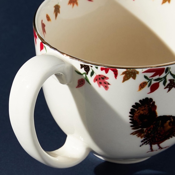 Anthropologie Inslee Farriss Autumn's  Bounty Turkey Mug - Picture 2 of 4